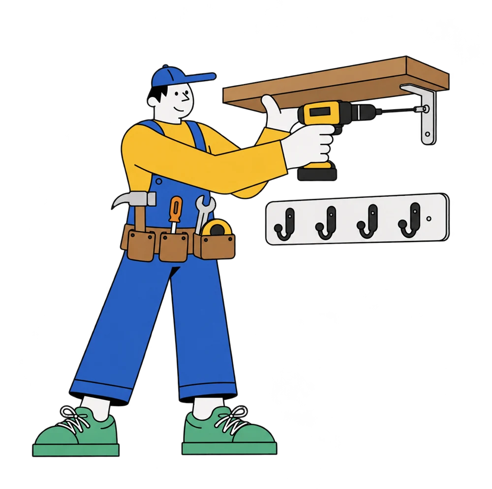 Shelves & hooks
